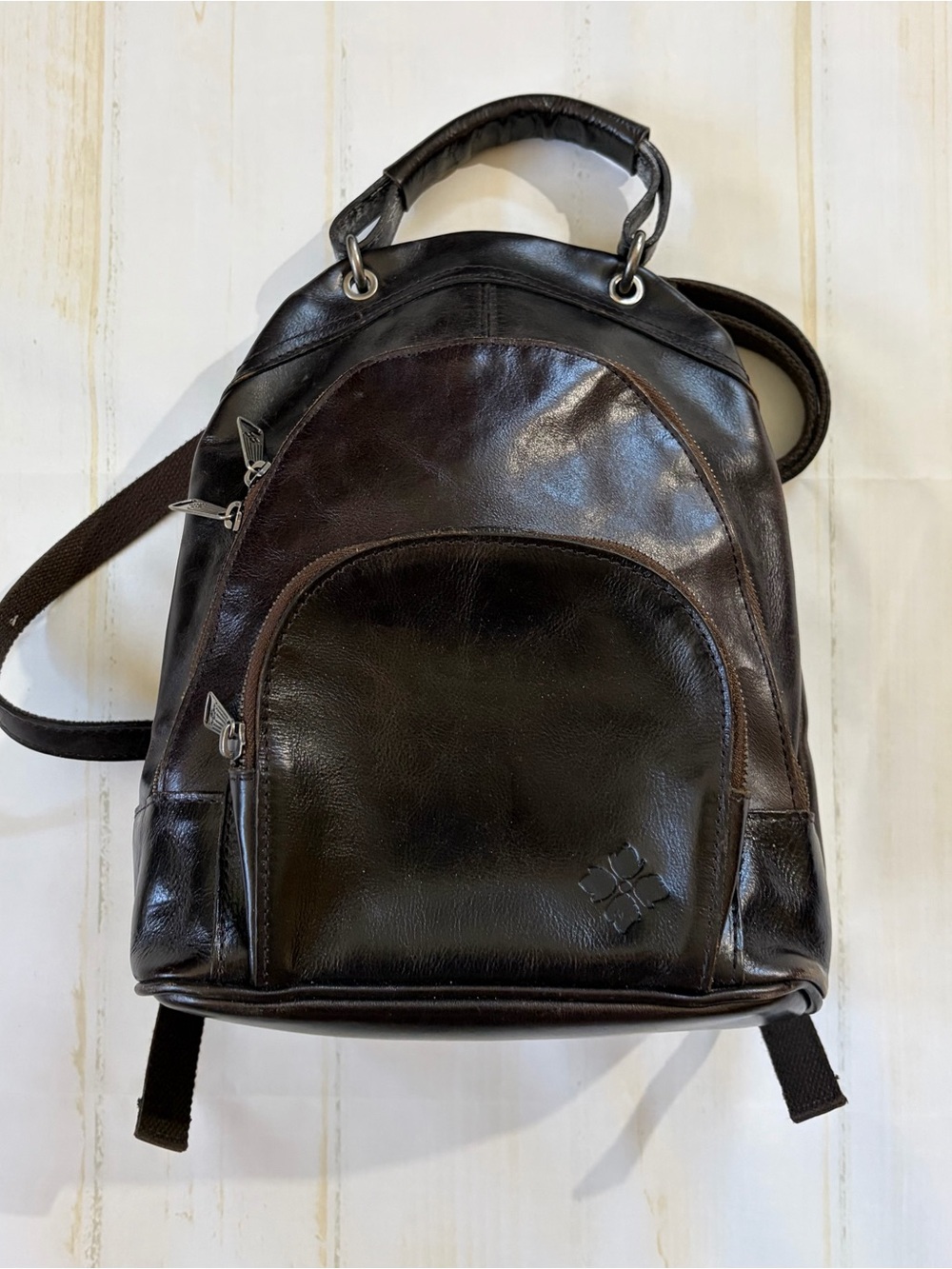 Patricia Nash Dark Brown Leather Backpack
